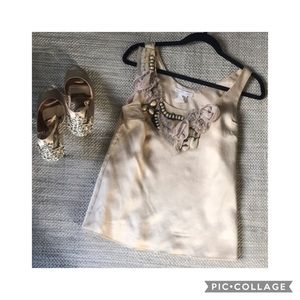 Corey Lynn Calter "Snowscape" Silk Top